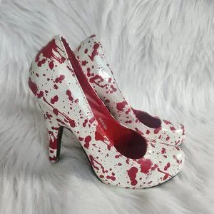 Spirit | Shoes | Spirit White Blood Splatter Horror Punk Goth